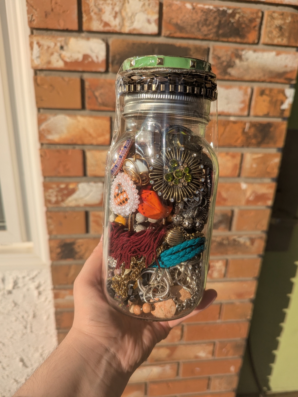 Assorted Jewelry Jar - Multicolor